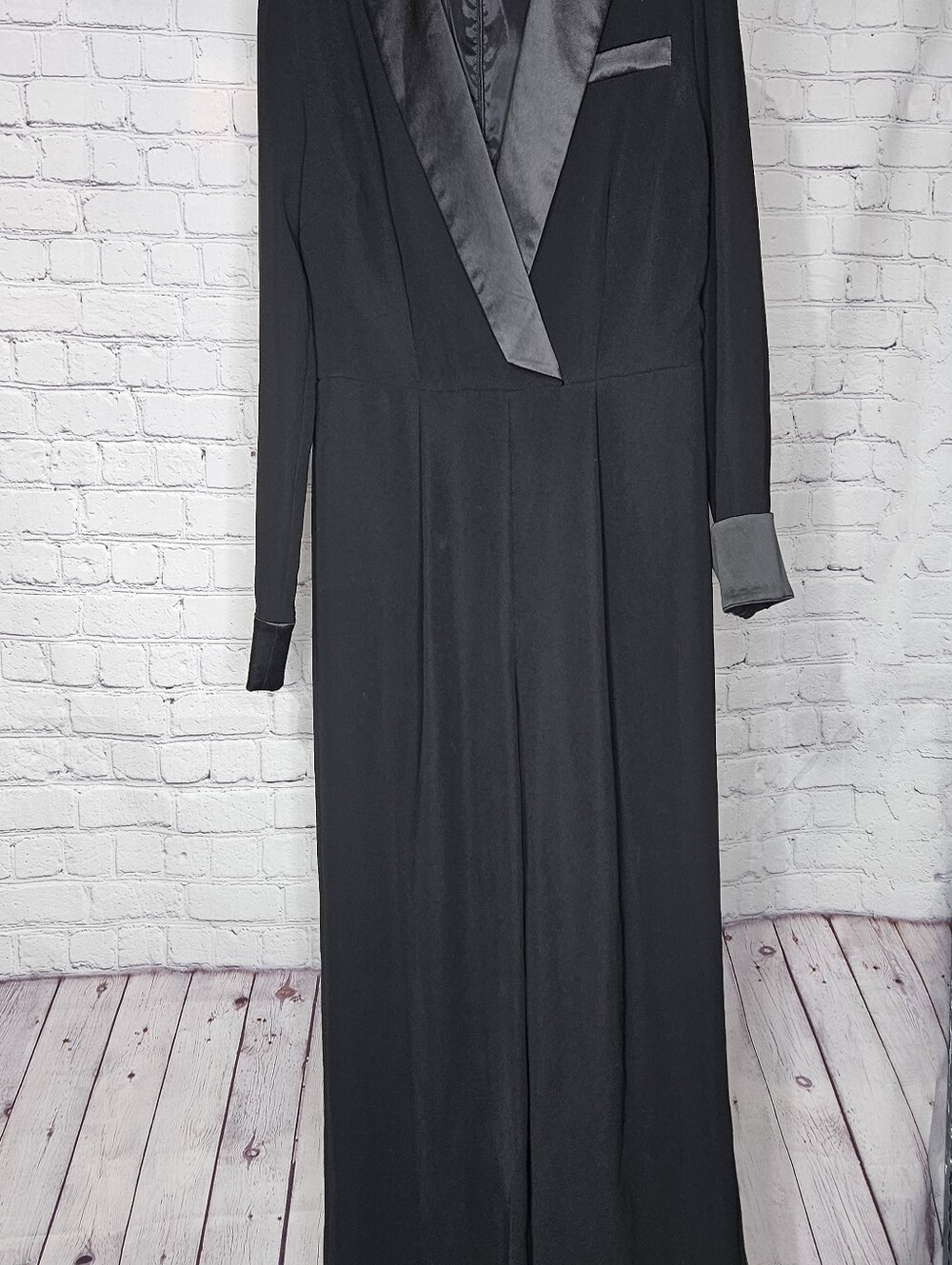 Rachel Zoe Tuxcedo Style Black Jumpsuit Party HOLIDAYS Sohisticated